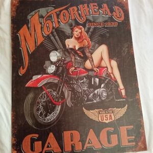 Garage Vintage Wall Art - Red and Black